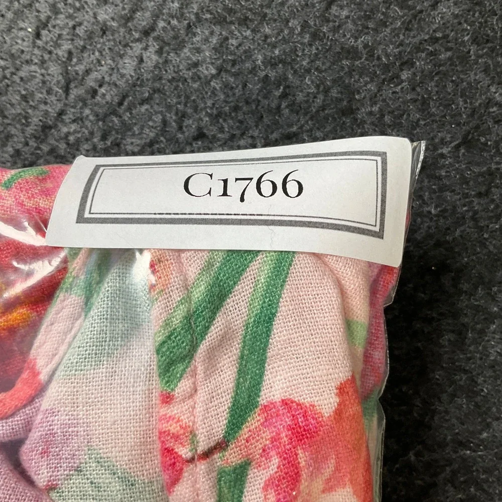 Old Navy Dress Womens XS Pink Linen Floral Tie Front Cutout Midi Boho Romantic